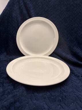 Midwinter England STONEHENGE WHITE Dinner Plates - Set of 2 (12 available) EUC
